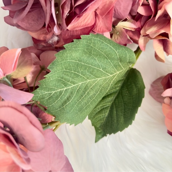 Blush Pink Roses Peonies Floral Green Leaves Wedding Dining Table Arrangement #4 - Picture 8 of 9